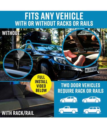 XXL Car Rooftop Cargo Carrier Bag | Waterproof Car Topper Luggage Carrier | No Roof Rack Needed | 6 Hooks Mat Storage | Universal Fit for SUVs - Buy Online on SooperMarket.com
