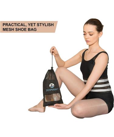 DanceJoy Women's Mesh Pointe Shoe Bag - Ideal Ballet Dance Accessory Bag in Black - Buy Online on SooperMarket.com
