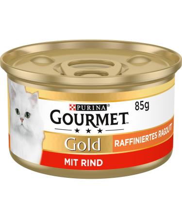 Gourmet Gold Refined Ragout wet cat food with beef 12-pack (12 x 85g)