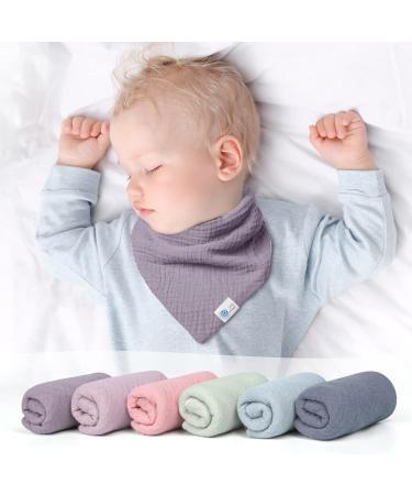 Lulu Moon Baby Bib & Muslin Scarf Set - Triangular Baby Scarves for Boys & Girls (6 Pieces Dream Unicorn) | International Shipping - Buy Online on SooperMarket.com