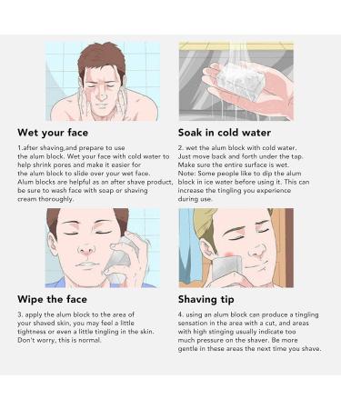 After Shave Alum Block - Portable Skin Soothing Post Shave Stone for Men | Home & Travel Use - Buy Online on SooperMarket.com