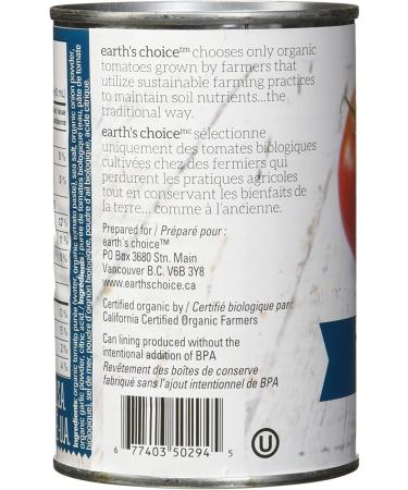 Earth's Choice Organic Tomato Sauce 398 milliliters Single Count - Buy Online on SooperMarket.com
