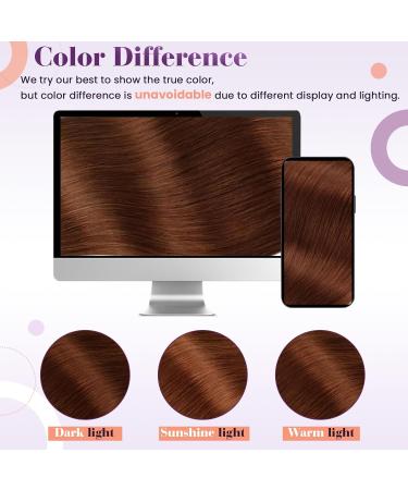 Buy Laavoo Clip In Extensions | Real Hair 70g 30cm Auburn Brown - Smooth & Stylish Red-Brown Clip-Ins - Buy Online on SooperMarket.com