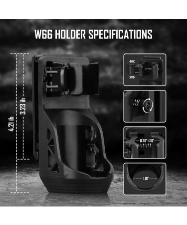 Buy Ultrafire W66 Tactical Flashlight Holster Keeper 2-Pack | Rotatable Pouch for 0.9-1.2 Flashlights | Durable Belt Holder with Lever Closure - Buy Online on SooperMarket.com