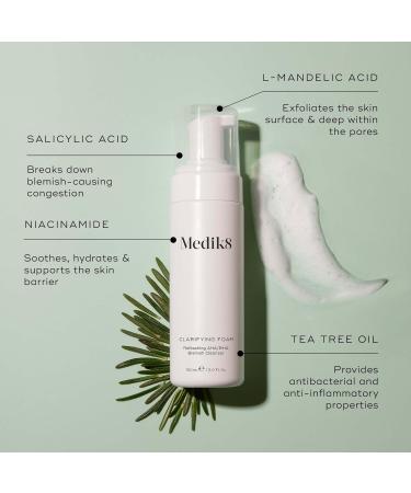 Medik8 Clarifying Foam - Lightweight AHA & BHA Cleanser for Sensitive Skin | Salicylic Acid & Niacinamide | Non-Drying Daily Facial Wash - 5 oz - Buy Online on SooperMarket.com