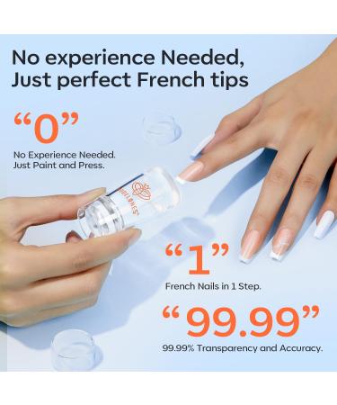 Modelones French Tip Tool Set - 6 Pcs Nail Stamp Kit for DIY French Manicure | Gel & Acrylic Nail Accessories - Buy Online on SooperMarket.com