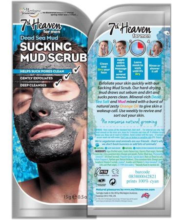 7th Heaven Men's Skin Essentials Gift Set with 4 Face Masks and 1 Set of T-Zone Pore Strips - Includes Black Wash Bag Exfoliating Body Puff and Grey Sports Towel - Buy Online on SooperMarket.com