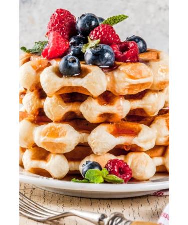 Vegan Belgian Waffle 20x90g ready to add your choice of topping. Ready to eat. Resturant Quality