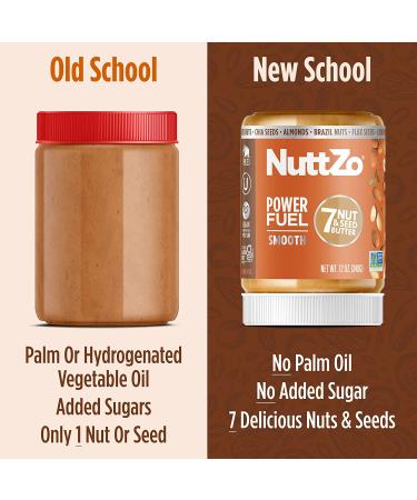 Nuttzo Paleo Power Fuel 7 Nut & Seed Butter - Smooth 12 oz | Healthy Superfood Spread - Buy Online on SooperMarket.com