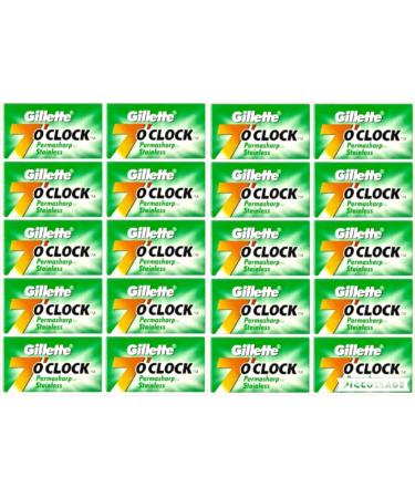 100 7 O'clock Super Stainless Double Edge Safety Razor Blades by 7 O'clock