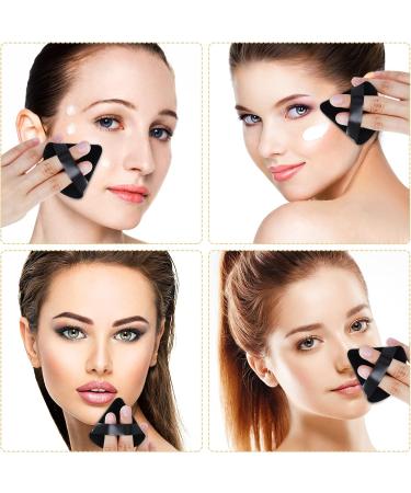 WLLHYF Triangle Powder Puff Set - 6 Piece Soft Velour Makeup Sponges for Mineral Powder, Loose Powder, Wet Dry Foundation - Beauty Tool for Body and Face - Black - Buy Online on SooperMarket.com