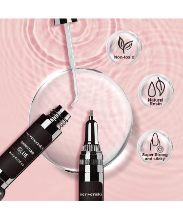 Senvenski Nail Rhinestone Glue Gel Set - 8ml x 2 with Brush & Pen Tip for Nail Art Decorations - Buy Online on SooperMarket.com