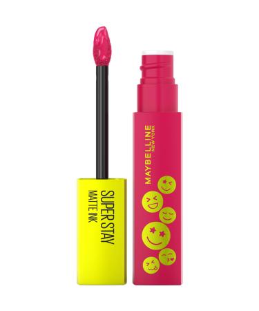 Maybelline New York Liquid lipstick with matt finish 16h stop without colored vegan formula Super Stay Matte Ink Moodmaker No. 460 Optimizer 5ml 460 Optimizer 5 ml (1 Pack)