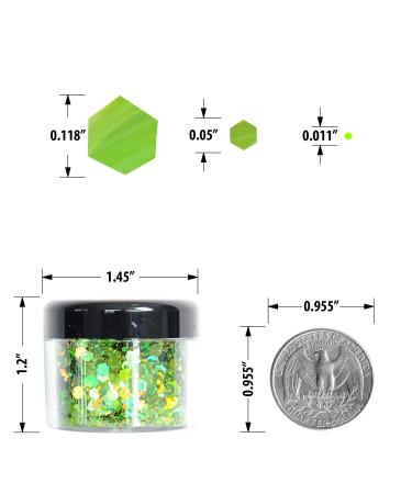 9 Colors Body Glitter Set - Holographic Cosmetic Festival Makeup for Nail, Hair, Eye, and Face - 190g Chunky Powder - 9 Bottle Variety Pack - Buy Online on SooperMarket.com