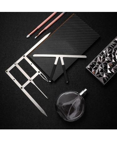QUR 2Piece Eyebrow Ruler 3-Point Positioning Ruler Brow Caliper Measuring Tool Silver - Buy Online on SooperMarket.com