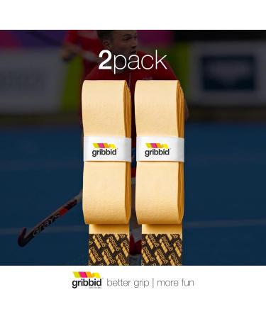 GRIBBID Field Hockey Stick Grip Tape - Original Dutch Chamois - Yellow 2-Pack | International Shipping Available - Buy Online on SooperMarket.com