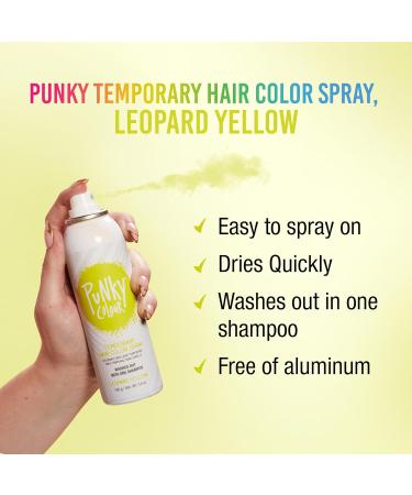 Punky Temporary Hair Color Spray Leopard Yellow Fast-Drying Non-Sticky Non-Damaging Travel Size Hair Dye for Instant Vivid Hair Color 3.5 oz 1-Pack 3.5 Ounce (Pack of 1) Leopard Yellow - Buy Online on SooperMarket.com