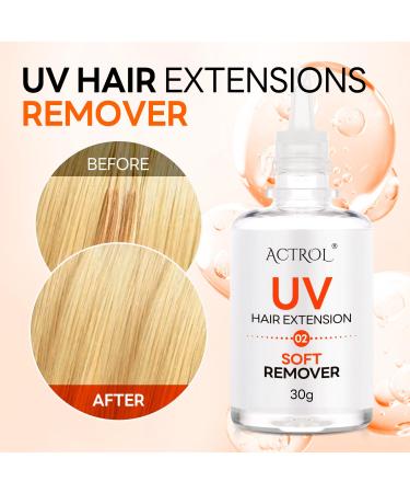 Hair Extension UV Glue Remover - Fast Dry Waterproof & Mild Transparent Solution for Easy Removal - Buy Online on SooperMarket.com
