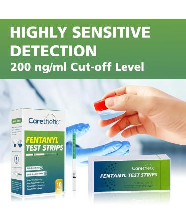 Fentanyl Test Strips 10 Pack - High Sensitivity Rapid Detection Kit - Carethetic Fentanyl Testing - Easy to Use & Read - Buy Online on SooperMarket.com