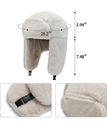 Peicees Winter Ushanka Trapper Hat with Earflaps - Unisex Black Winter Hat for Adults and Kids - Buy Online on SooperMarket.com