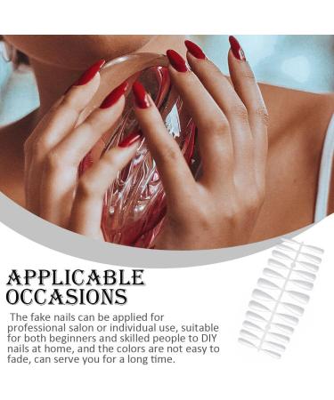 Dajidafu 1 Set Almond Press on Nails Artificial Fingernails Water Drop Style Pointed Art Decals DIY Beauty Tool Decorations - Buy Online on SooperMarket.com