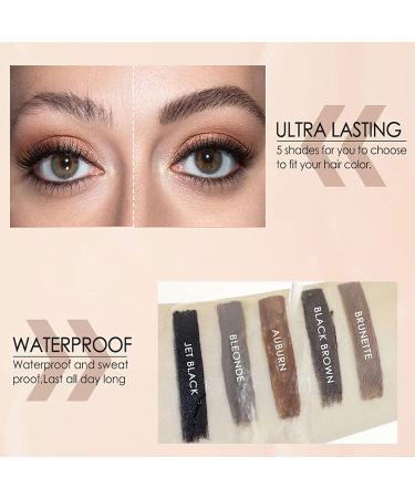 Waterproof Liquid Eyebrow Gel | Smudge-Proof & Sweat Resistant | Long Lasting Tinted Brow Color | Brow Pen Included (Black-Brown) - Buy Online on SooperMarket.com