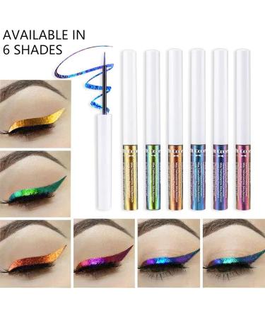 HERBENJOY Chameleon Metallic Liquid Eyeliner - Holographic Glitter Multichrome Eye Makeup (#06) - Buy Online on SooperMarket.com