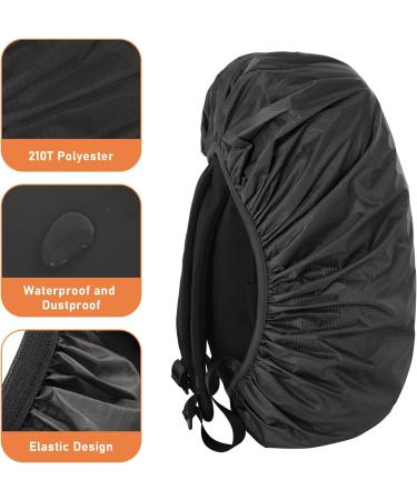 Lusofie Waterproof Backpack Rain Cover, Reflective Strip, Anti-Dust | Orange Black | S (30-40L) - Ideal for Hiking, Cycling, Camping, Traveling - Buy Online on SooperMarket.com