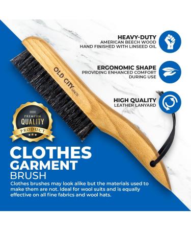 100% Boar Bristle Clothes Brush - Lint Remover for Suits Suede & Upholstery | USA Shipping - Buy Online on SooperMarket.com