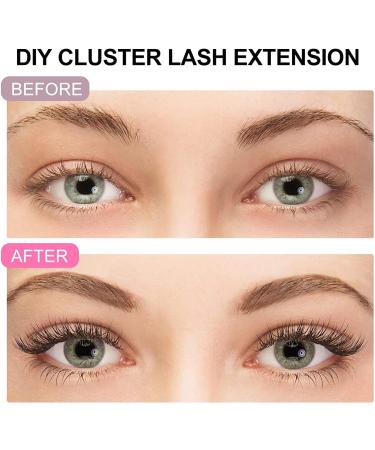 144Pcs Individual Cluster Lashes D Curl 14mm - Soft Natural False Eyelashes for DIY Eyelash Extensions at Home - Pack of 1 - Buy Online on SooperMarket.com