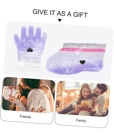 Mikinona 2 Pairs Wax Gloves Wax Cover Kit Paraffin Wax Feet Film Wax Hand Cover Hand Moisturizing Kit Beauty Hand Wax Cover Close Friends Set of Feet Spa Purple Non-woven Fabric - Buy Online on SooperMarket.com