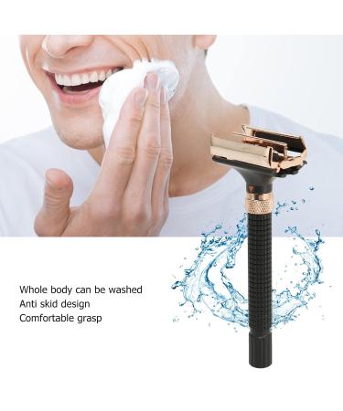 Double Edge Metal Safety Razor Handle - Reusable Grip Manual Shaver for Men & Women - Durable & Stylish Black - Buy Online on SooperMarket.com