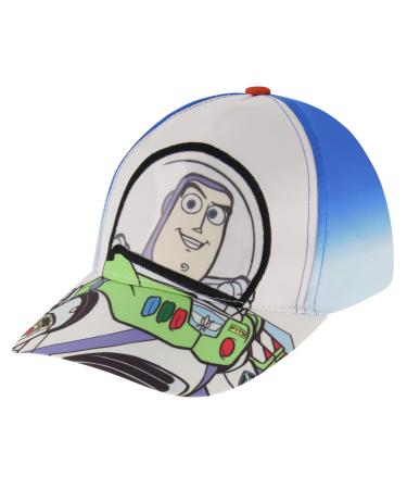 Disney boys Toddler Hat, Toy Story Buzz Lightyear Kids Baseball Cap, Blue/White, 2-4T US