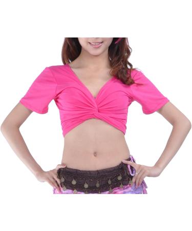 BellyLady Red Short Sleeved Wrap Top - Belly Dance Costume - Buy Online on SooperMarket.com