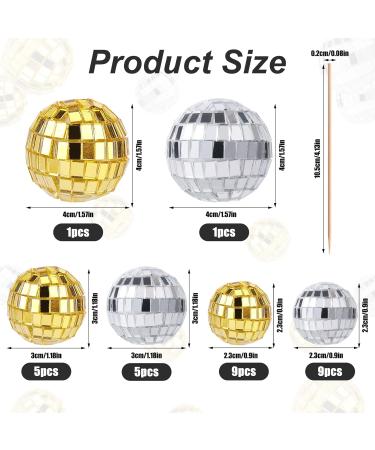 30pcs Disco Ball Cupcake Toppers Mini Disco Ball Picks Retro Cake Decorations with Stick 70s Disco Theme Party Supplies for Dessert Birthday Decor Ornament (Silver Gold) - Buy Online on SooperMarket.com