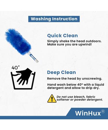 WinHux Extra Long Extendable Duster - 3.4m Telescopic Bendable & Washable for Effortless Cleaning | International Shipping Available - Buy Online on SooperMarket.com