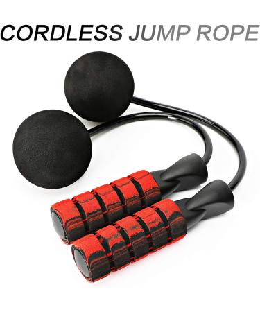 APLUGTEK Jump Rope - Adjustable Weighted Cordless Skipping Rope for Fitness - A-Red - Buy Online on SooperMarket.com