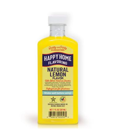 Happy Home Natural Lemon Flavoring Blend, Non-Alcoholic, Certified Kosher, 7 oz.