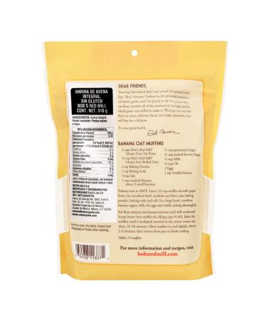 Bob's Red Mill Gluten Free Oat Flour - Whole Grain, 22 oz (623 g) - Buy Online on SooperMarket.com