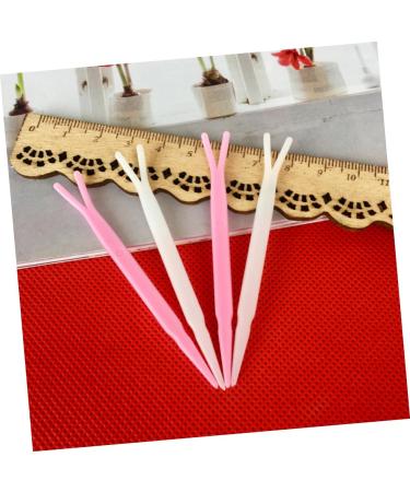 PLAFOPE 100pcs Plastic Forks for Clip Woman Stick Rods Accessories Fork Cosmetic Wear Y-shaped Supplies - Buy Online on SooperMarket.com