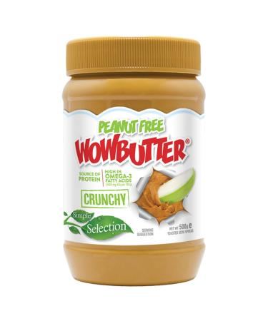 WOWBUTTER Crunchy Toasted Soya Spread - Tastes Like Peanut Butter - Nut-Free Vegan Gluten Free Halal & Kosher Protein Spread - 7g Plant Protein 1000mg Omega-3 per Serving All-Natural (1)