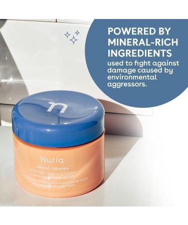Nuria Defend Overnight Face Cream - Night Cream for Skin Recovery with Seaweed & Aloe 50mL - Buy Online on SooperMarket.com