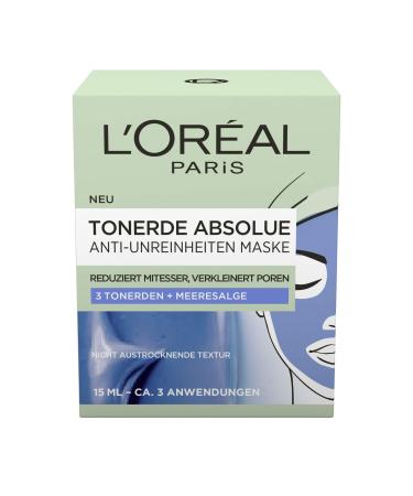 L'Or al Paris Tonerde Absolue Anti-Impurities Mask Pack of 2 (2 x 15 ml)
