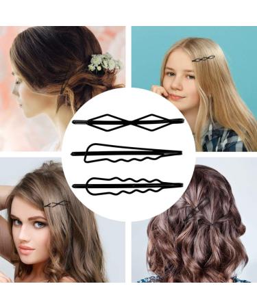 24PCS Hair Clips 8 Styles Hair Grips Hair Pins Hair Styling Accessories Hair Barrette Clips for Women Girls DIY Black - Buy Online on SooperMarket.com
