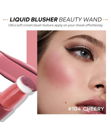 FREEORR Liquid Blush Wand - Dual Use Cheek and Lip Makeup for Dewy Finish - Cheery D-104 - Buy Online on SooperMarket.com