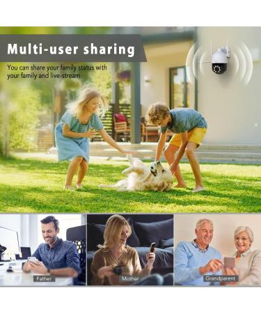 Dekco 2K Outdoor WiFi Security Camera with 360 Pan-Tilt View, Motion Detection, Siren, 2-Way Audio, Full Color Night Vision - Waterproof Dome Surveillance Camera for Home - 3MP, 1 Pack - Buy Online on SooperMarket.com
