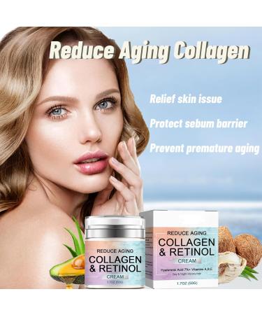 Collagen Retinol Face Cream Face Care Moisturiser For Women Anti-Aging Hyaluronic Acid Face Moisturiser Acne Redness Reducing Face Cream Hydrating Face Cream Face Cream For Mature Skin - Buy Online on SooperMarket.com