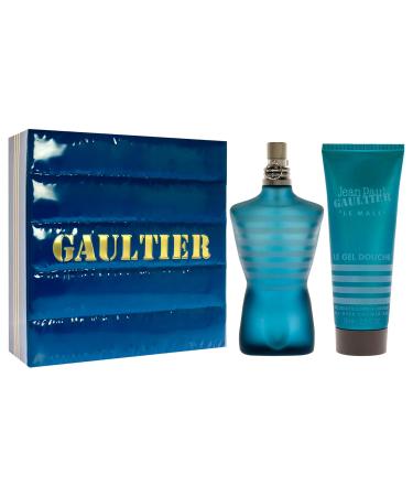 Jean Paul Gaultier Le Male for Men - 2 Pc Gift Set 4.2oz EDT Spray 2.5oz All-Over Shower Gel Cedar 1 Fl Oz (Pack of 2) - Buy Online on SooperMarket.com