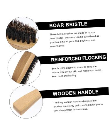 Shop Angoily 3-St Bartbrush Combs for Men | Wild Boar Bristle Beard & Hair Care Tools - Buy Online on SooperMarket.com