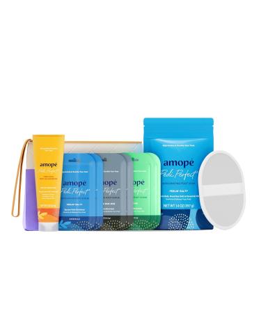 Amop Pampering Kit - Charcoal Tea Tree & Epsom Salt Foot Scrubs Invigorating Soak & Rejuvenator - Luxury Gift Set for Tired Legs & Feet - International Shipping Available - Buy Online on SooperMarket.com
